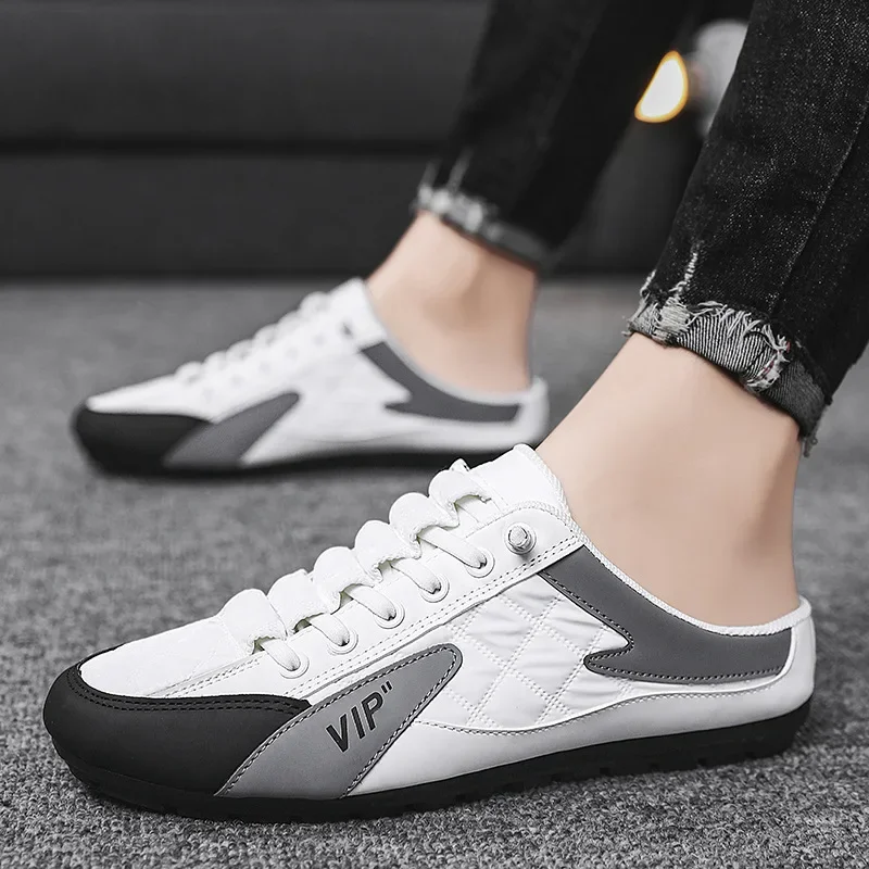 Men'S Shoes For Tennis - 2025 남성용 통기성 하프 슬리퍼, 로우