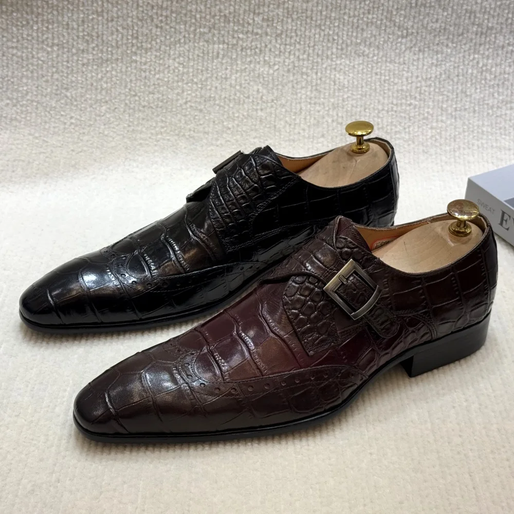Monk Strap Shoe - FELIX CHU 남성용 정품 가죽 슬립