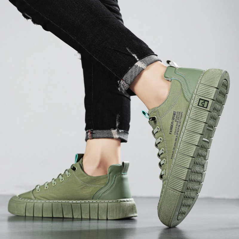 Men'S Shoes Low Top - 남성용 청키솔 로우탑 캔버스 스니커즈 통기성