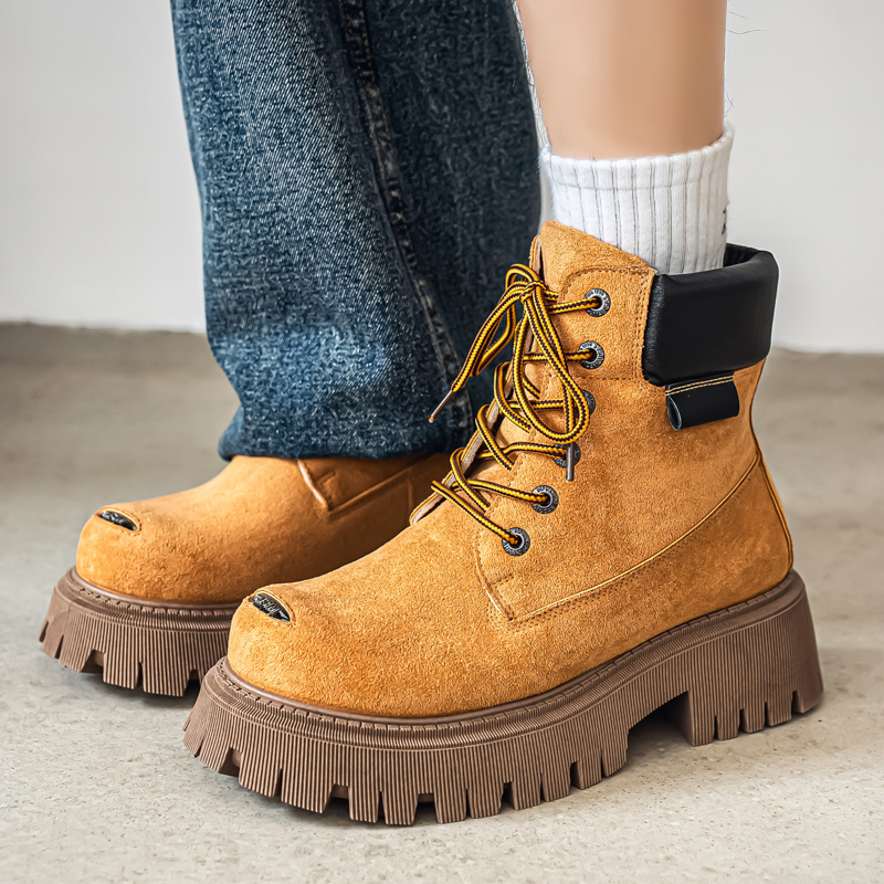 Men Shoes Classic - 클래식 하이탑 부츠 아웃도어 가죽 남성