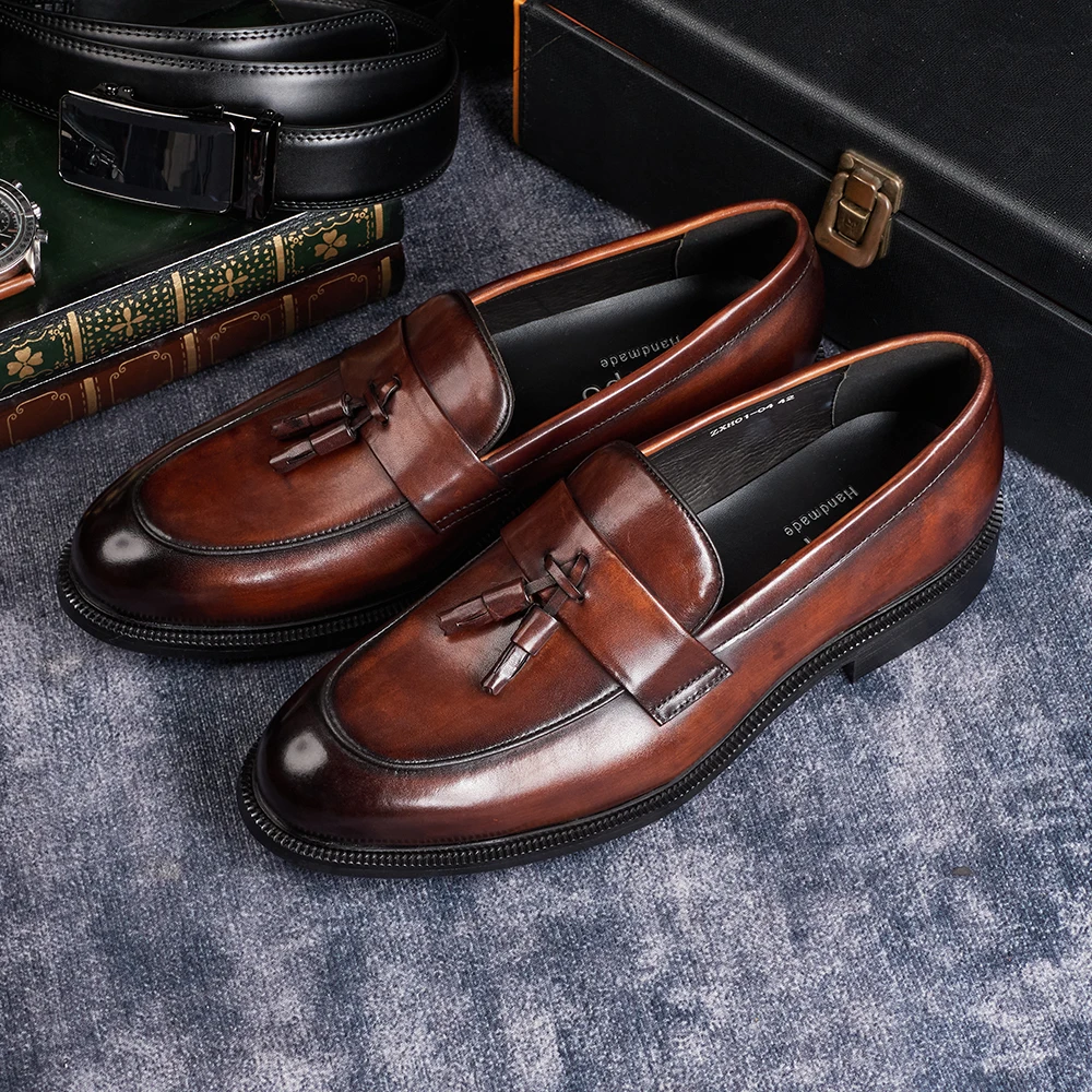 Monk Strap Shoe - 남성 캐주얼 통기성 가죽 로퍼 비즈니스