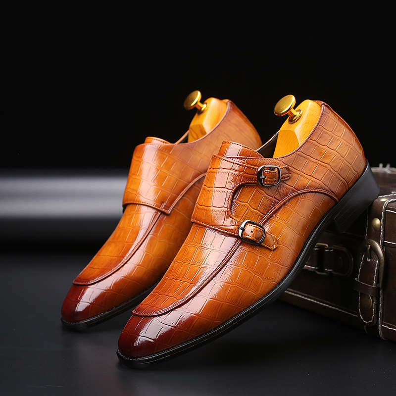 Monk Strap Shoe - 특허 가죽 남성 로퍼 웨딩 파티