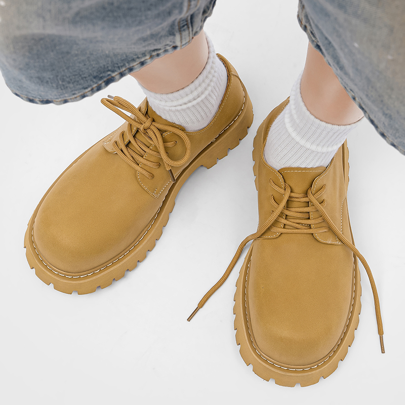 Men Shoes Classic - 남성용 봄 가을 두꺼운 밑창 루바브