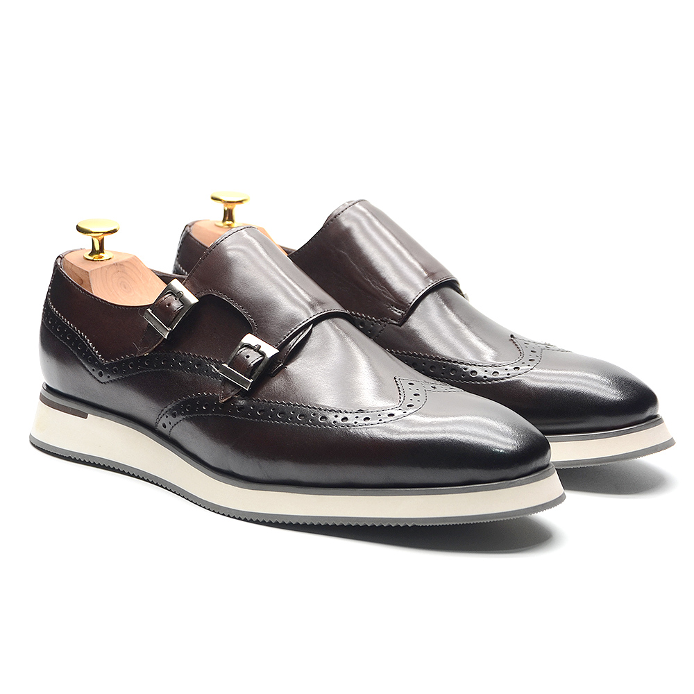 Monk Strap Shoe - 유럽 명품 남성 스니커즈 천연 가죽