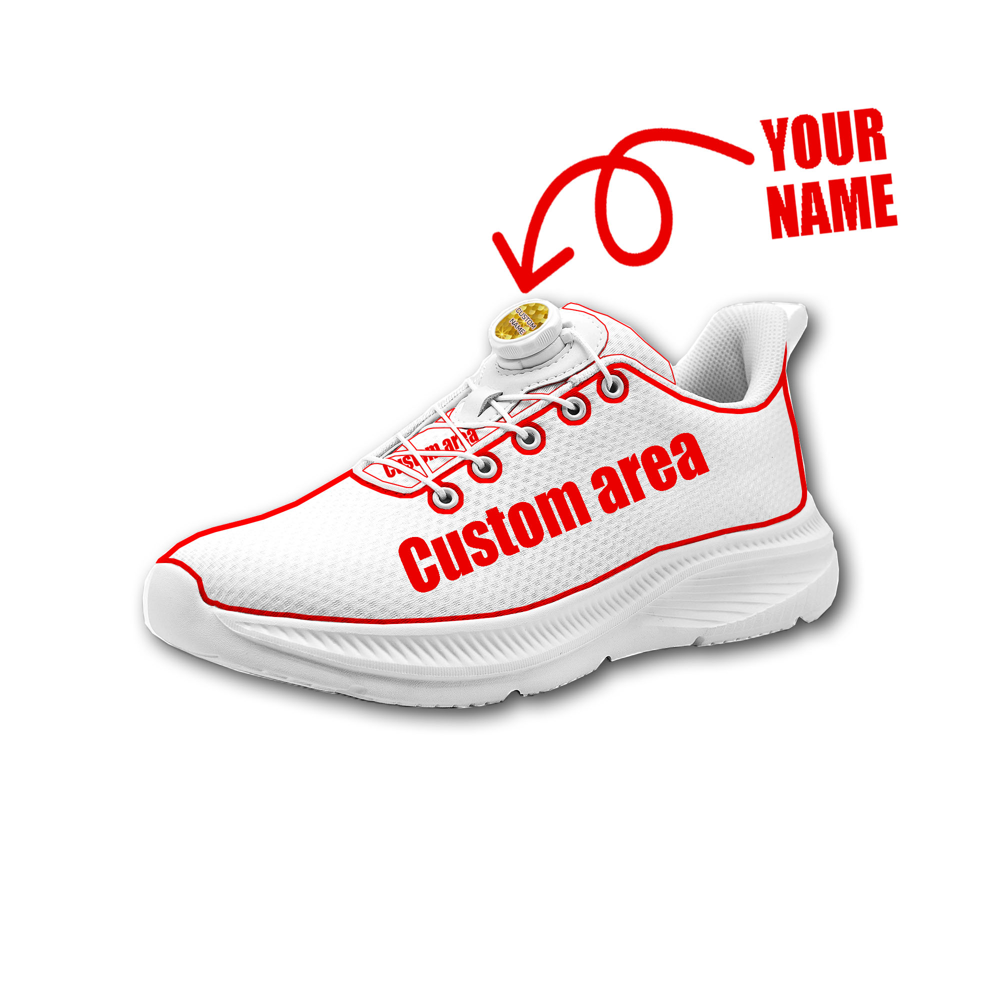 Men Shoes Name - 맞춤형 워킹화 남녀 공용 회전 버튼
