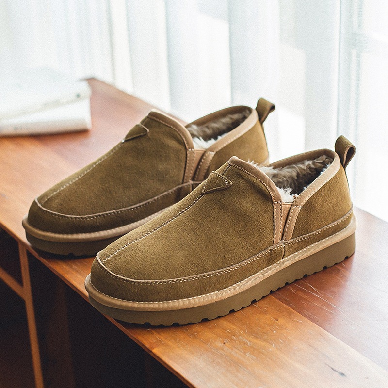 Men Shoes Classic - 겨울 여성 남성 정품 소가죽 스노우
