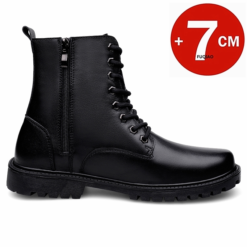 남성용 천연 가죽 키높이 부츠 겨울용 따뜻한 안감 지퍼 - Men'S Shoes For Sale 리뷰 및 가격