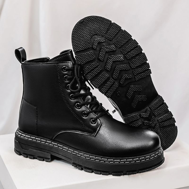 남성용 4계절 블랙 에나멜 가죽 오토바이 부츠 - 클래 - Men Shoes Classic 리뷰 및 가격