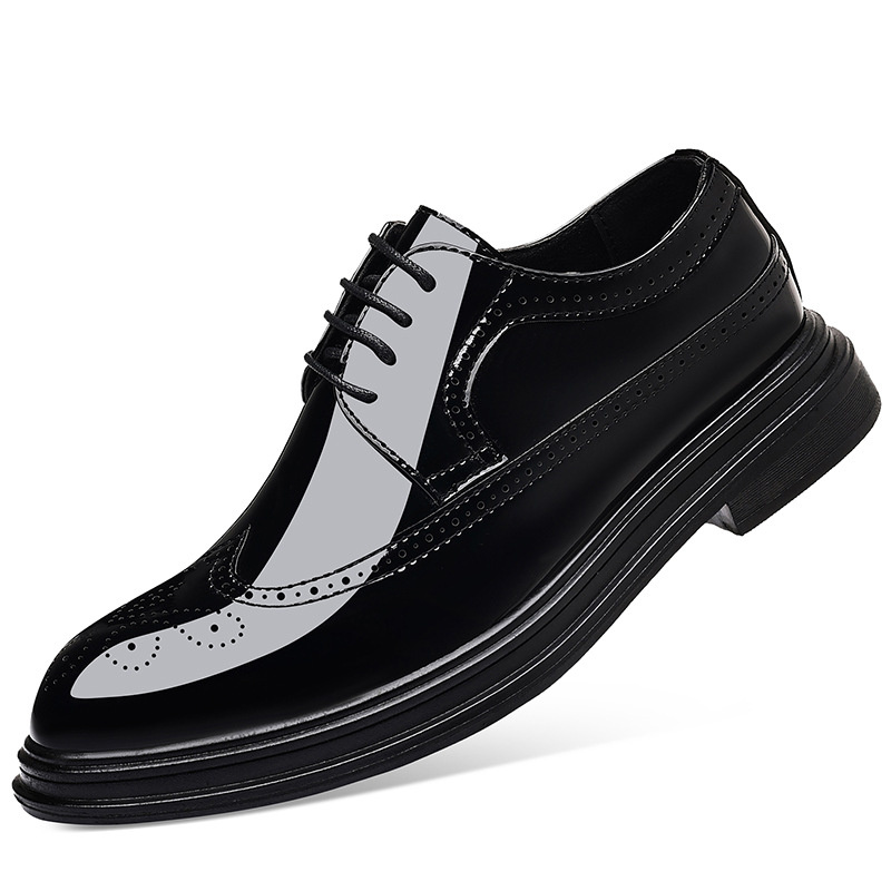 남성용 에나멜 브로그 드레스 슈즈, 레이스업 정장 옥스 - Men'S Shoes Brogues 리뷰 및 가격