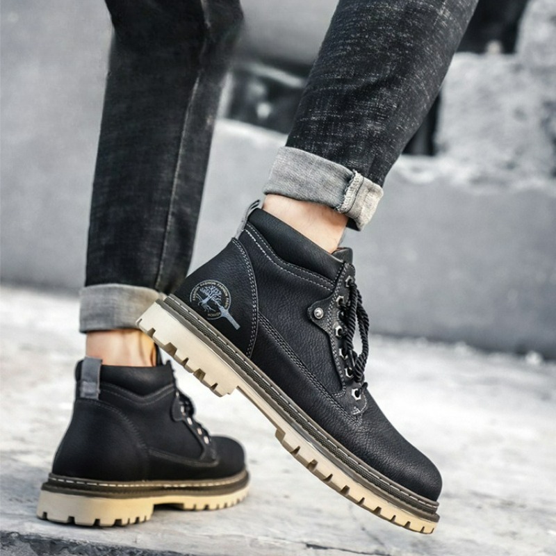 남성용 부츠 하이탑 캐주얼 신발 가을 겨울 레트로 방수 - Men'S Shoes Low Top 리뷰 및 가격