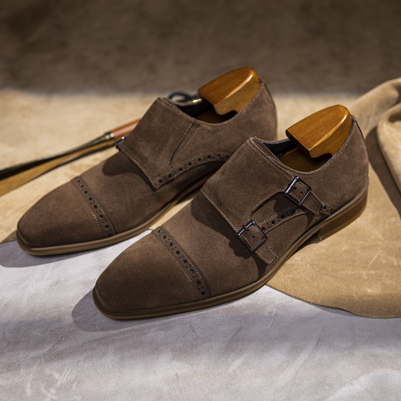 남성용 천연 가죽 원피스 신발, 더블 버클 몽크 스트랩 - Monk Strap Shoe 리뷰 및 가격