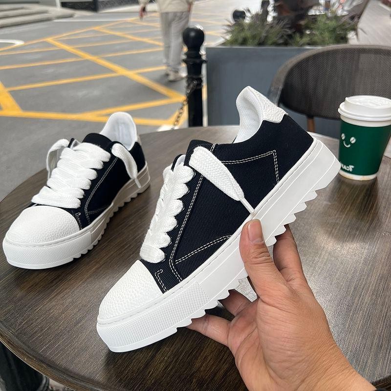 남성용 로우탑 패션 트렌드 다용도 캔버스화 데님 플랫폼 - Men'S Shoes Low Top 리뷰 및 가격