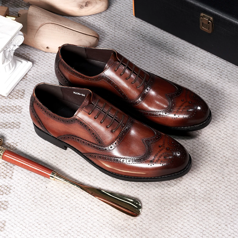 Brogue 스타일 남성용 옥스포드 정품 가죽 클래식  - Monk Strap Shoe 리뷰 및 가격