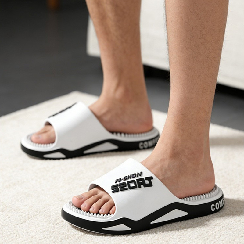 새로운 남성 슬리퍼 마사지 슬리퍼 여름 플랫 패션 플립 - Men'S Shoes For Sale 리뷰 및 가격