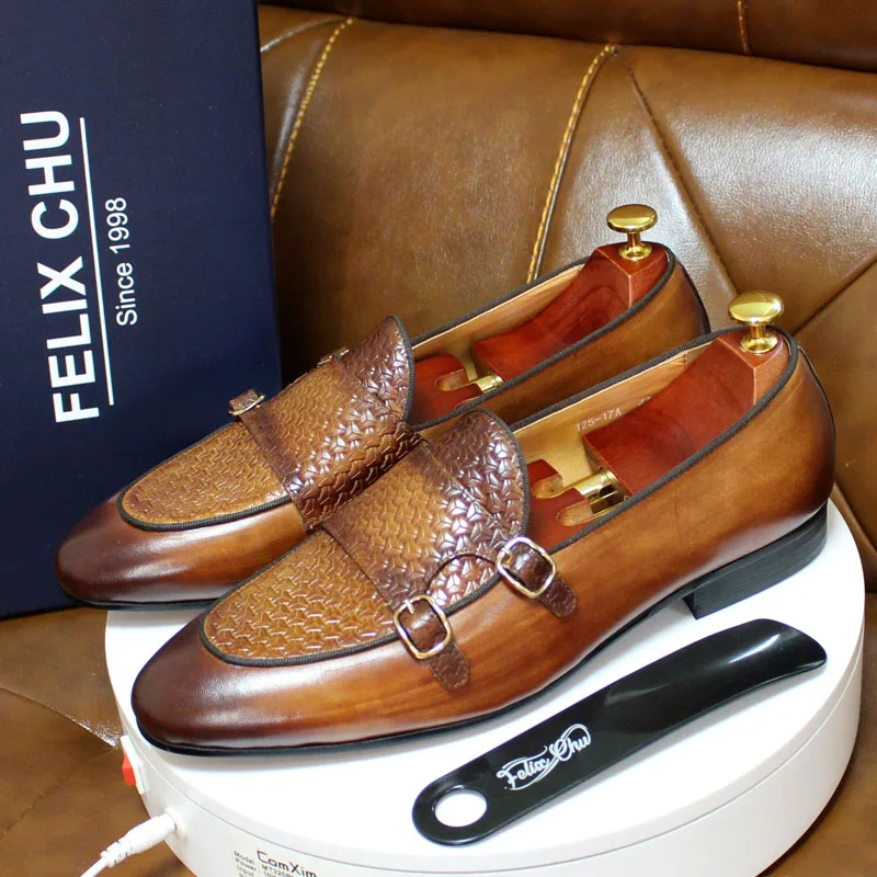남성 정품 가죽 로퍼 금속 버클 스님 신발 캐주얼 비즈 - Monk Strap Shoe 리뷰 및 가격