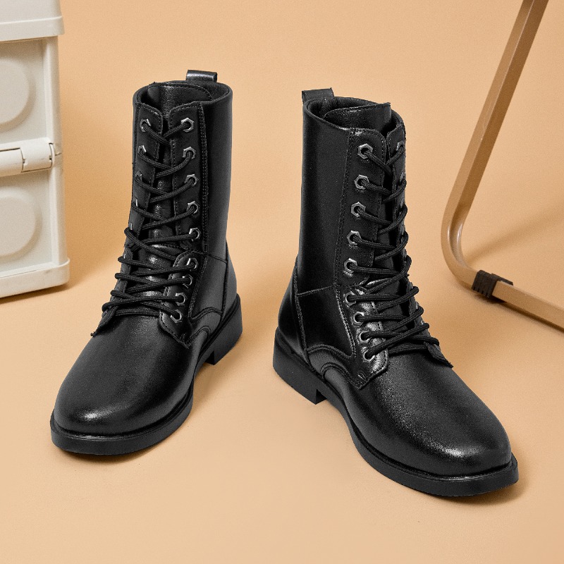 하이탑 가죽 부츠 아웃도어 전술 전투 부츠 남성용 보안 - Men'S Shoes Low Top 리뷰 및 가격