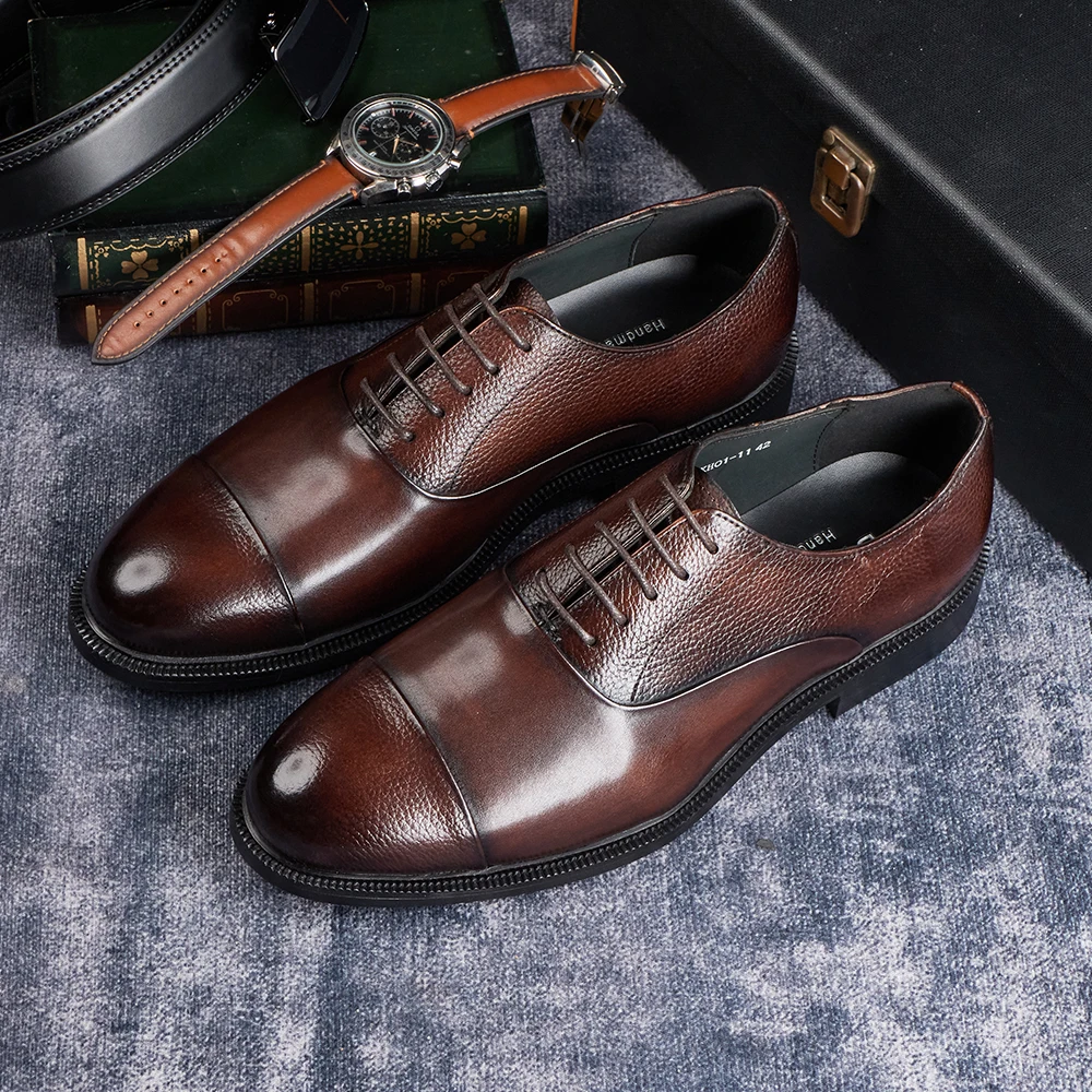 2025 남성 이탈리아 스타일 수제 정품 소가죽 옥스퍼 - Monk Strap Shoe 리뷰 및 가격