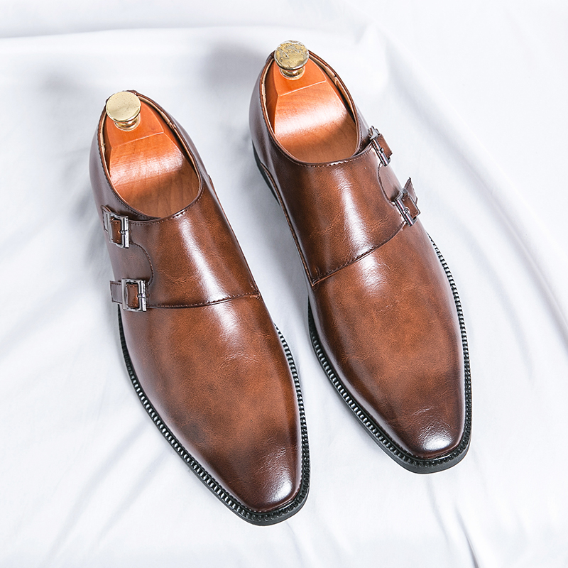 남성 몽크 스트랩 가죽 구두 포인티드 토 버클 드레스  - Monk Strap Shoe 리뷰 및 가격