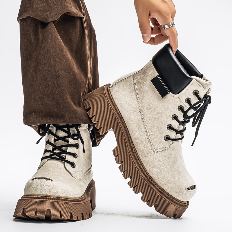 클래식 하이탑 부츠 아웃도어 가죽 남성 캐주얼 앵클 부 - Men Shoes Classic 리뷰 및 가격