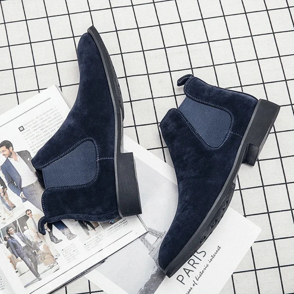 첼시 부츠 남성용 블루 인조 스웨이드 클래식 패션 비즈 - Men Shoes Classic 리뷰 및 가격