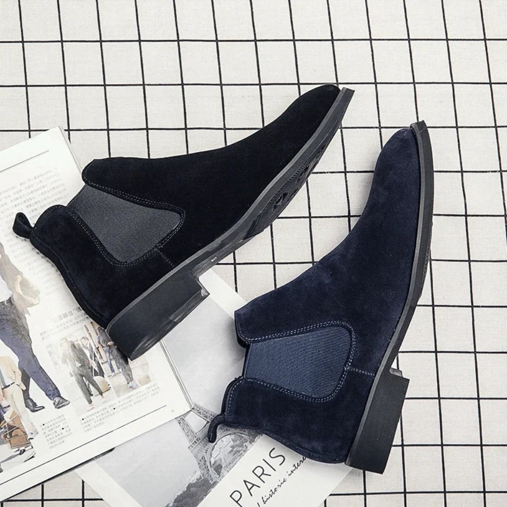 첼시 부츠 남성용 블루 인조 스웨이드 클래식 패션 비즈 - Men Shoes Classic 리뷰 및 가격