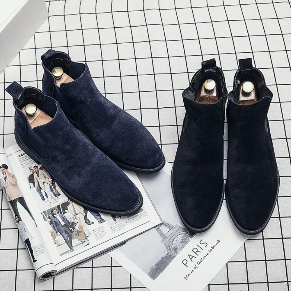 첼시 부츠 남성용 블루 인조 스웨이드 클래식 패션 비즈 - Men Shoes Classic 리뷰 및 가격