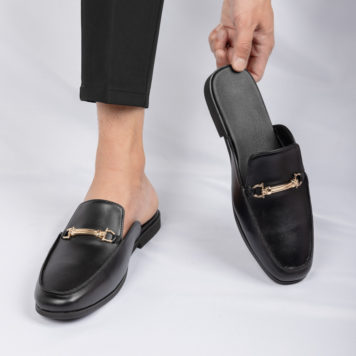 패션 남성 슬립온 하프 슬리퍼 신상 고품질 가죽 남성  - Men Shoes Classic 리뷰 및 가격