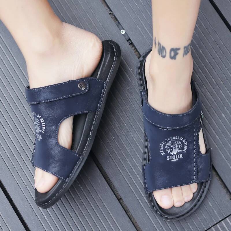 남성 여름 가죽 슬라이드 샌들 클래식 로마 신발 슬리퍼 - Men Shoes Classic 리뷰 및 가격