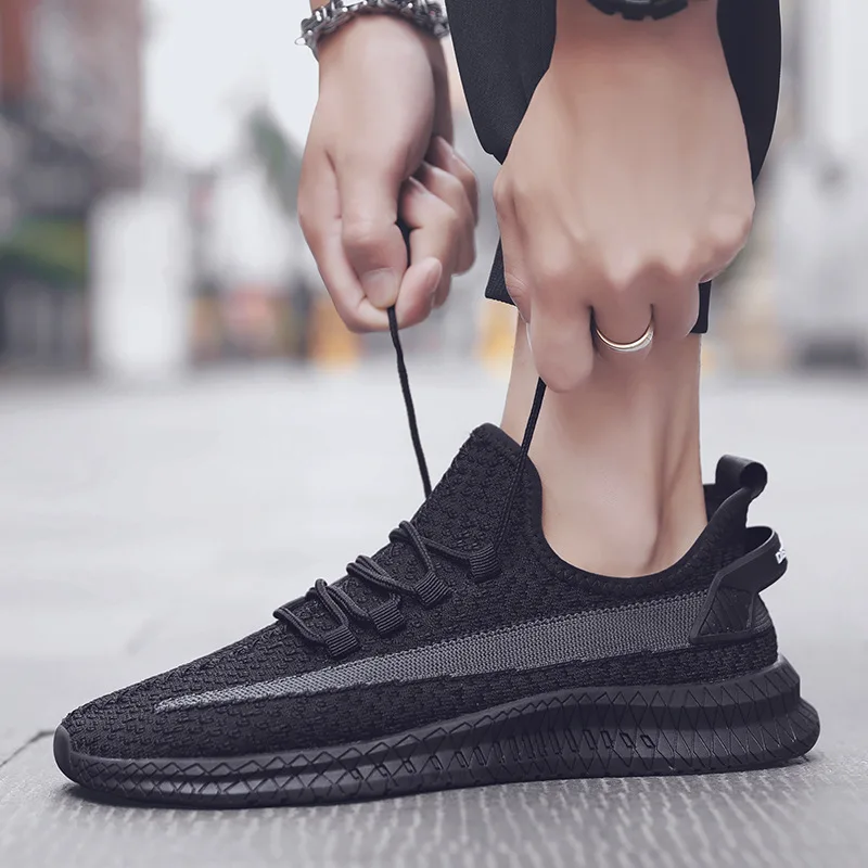 남성용 직조 신발 2025 신상 브랜드 통기성 스포츠화 - Men'S Shoes For Sale 리뷰 및 가격