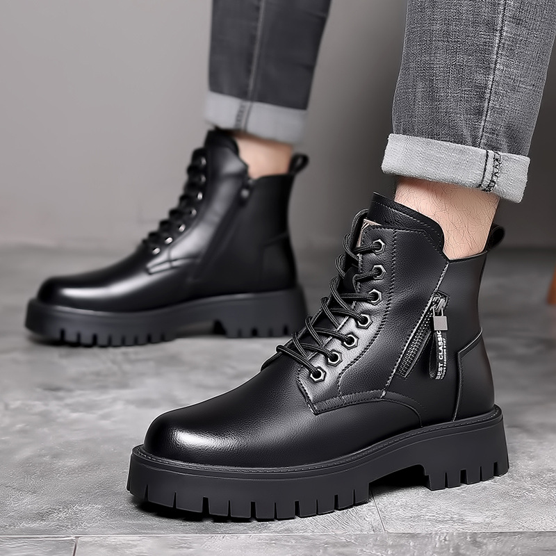남성 클래식 정품 가죽 부츠 가을 겨울 방수 따뜻한 플 - Men Shoes Classic 리뷰 및 가격