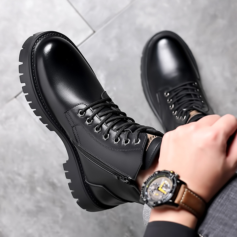 남성 클래식 정품 가죽 부츠 가을 겨울 방수 따뜻한 플 - Men Shoes Classic 리뷰 및 가격