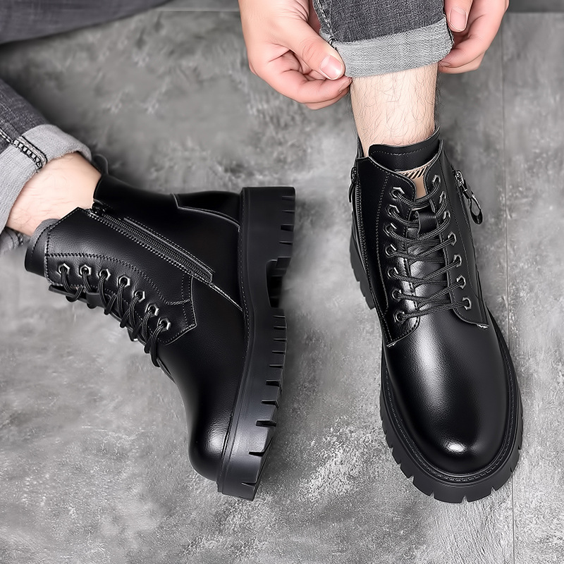 남성 클래식 정품 가죽 부츠 가을 겨울 방수 따뜻한 플 - Men Shoes Classic 리뷰 및 가격