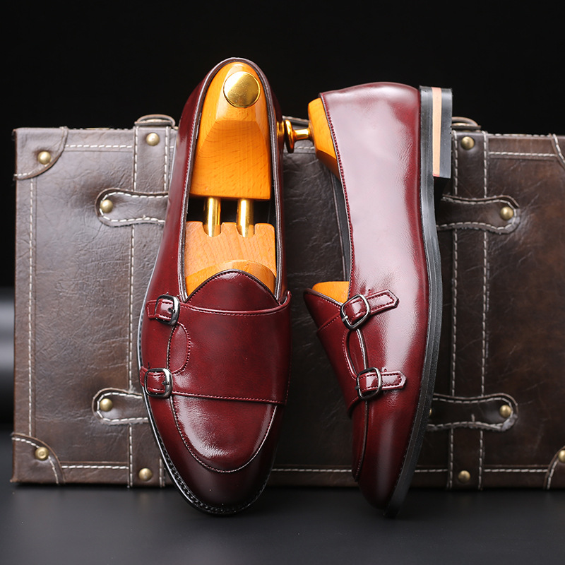 패션 남성 로퍼 새로운 수제 레트로 더블 몽크 버클 스 - Monk Strap Shoe 리뷰 및 가격