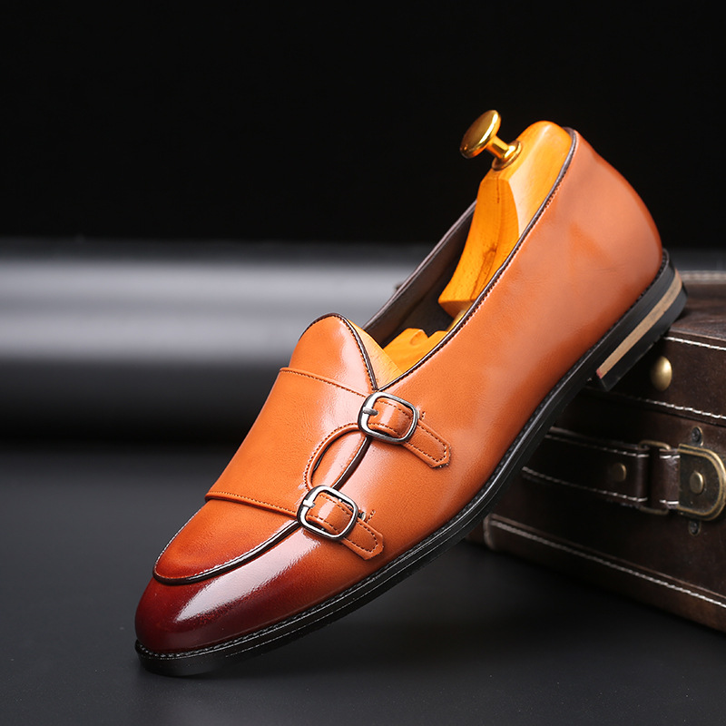 패션 남성 로퍼 새로운 수제 레트로 더블 몽크 버클 스 - Monk Strap Shoe 리뷰 및 가격