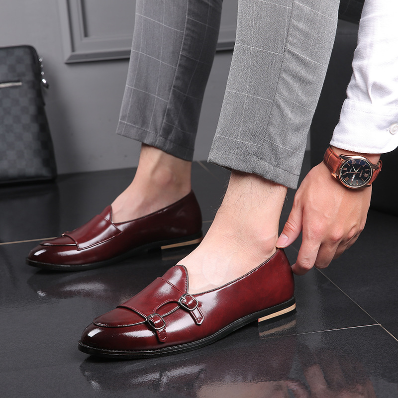 패션 남성 로퍼 새로운 수제 레트로 더블 몽크 버클 스 - Monk Strap Shoe 리뷰 및 가격