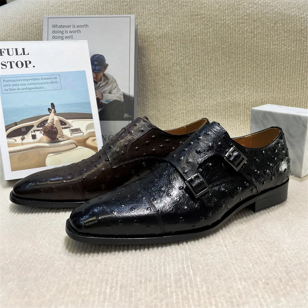 남자의 지적 파이썬 패턴 정품 가죽 스님 신발 비즈니스 - Monk Strap Shoe 리뷰 및 가격
