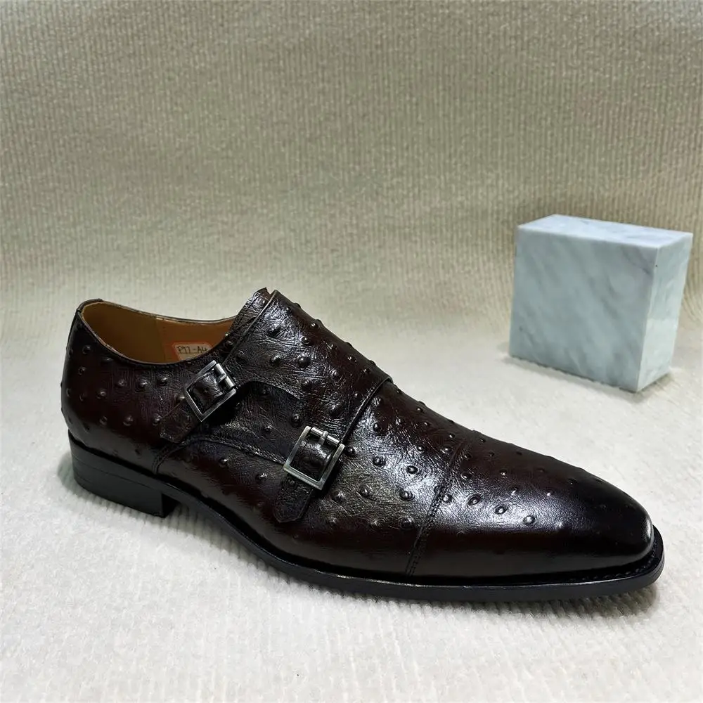 남자의 지적 파이썬 패턴 정품 가죽 스님 신발 비즈니스 - Monk Strap Shoe 리뷰 및 가격