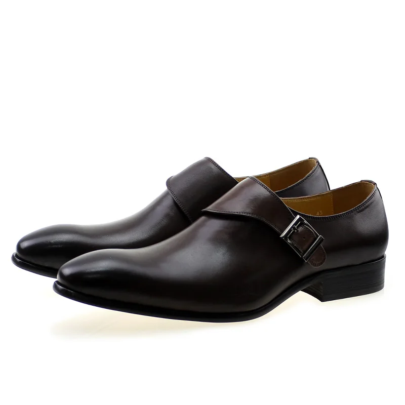 남자 정품 가죽 스님 스트랩 드레스 신발 2025 봄  - Monk Strap Shoe 리뷰 및 가격