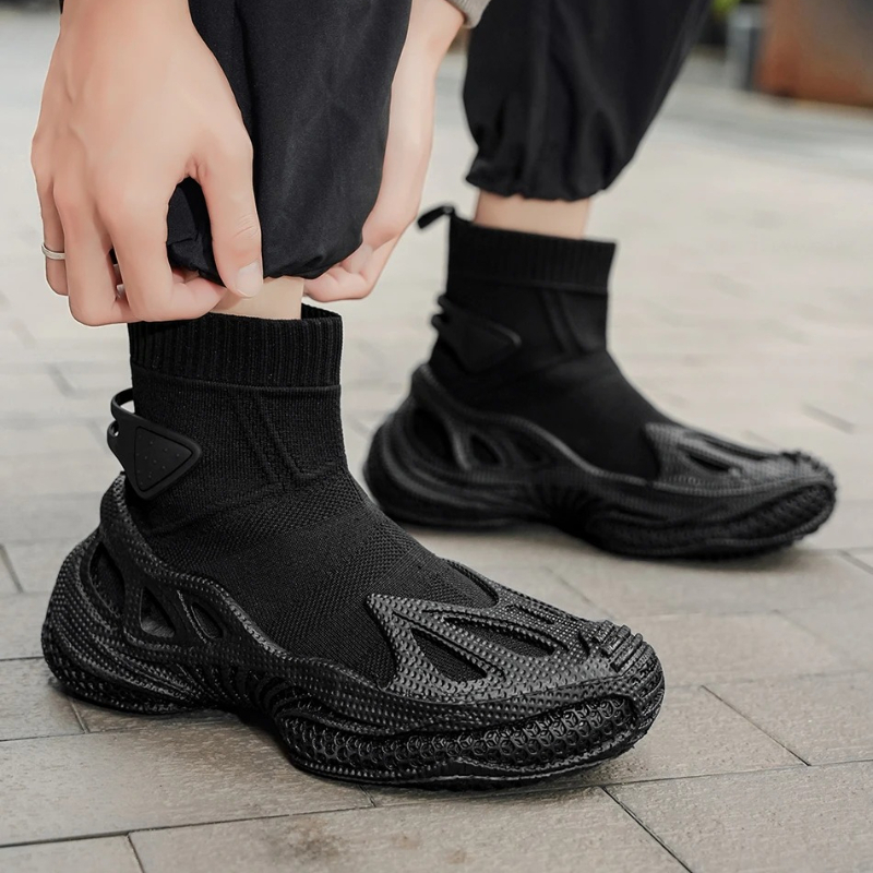 남성 야외 트렌디 메카 슈즈 클래식 블랙 남성 하이탑  - Men Shoes Classic 리뷰 및 가격