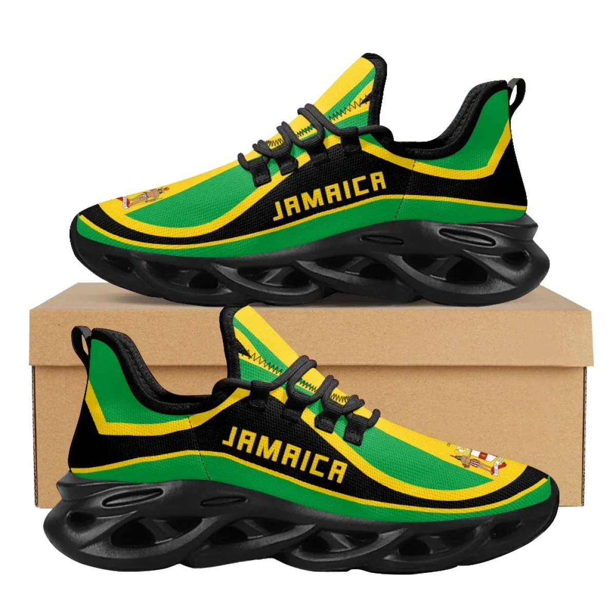 자메이카 국기 패턴 경량 레이스업 메쉬 슈즈 (여성/남 - Men Shoes Name 리뷰 및 가격