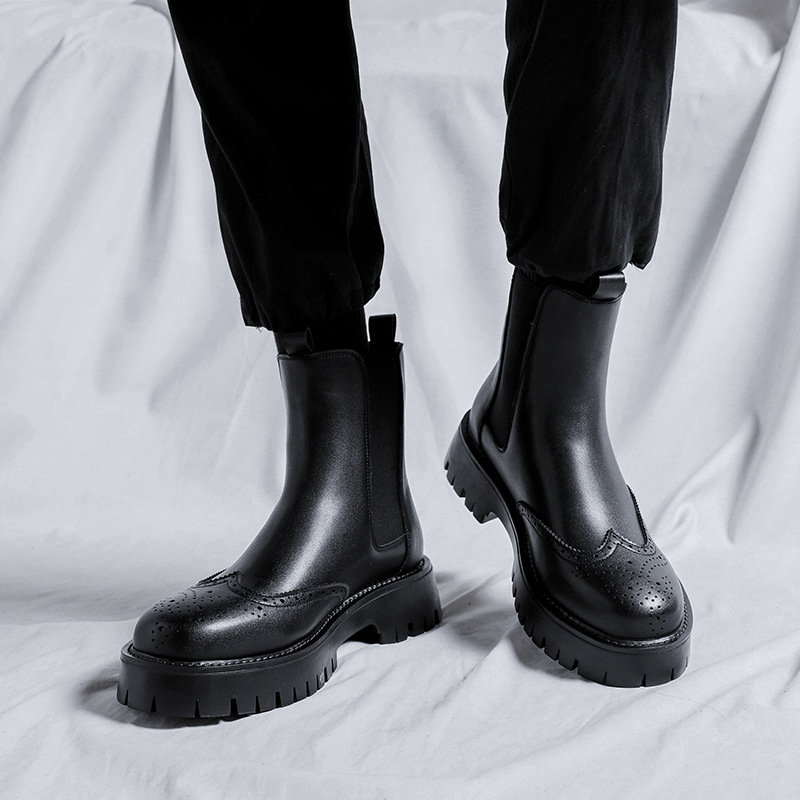 남성 패션 정품 가죽 부츠 브랜드 디자이너 조각 브로그 - Men'S Shoes Brogues 리뷰 및 가격