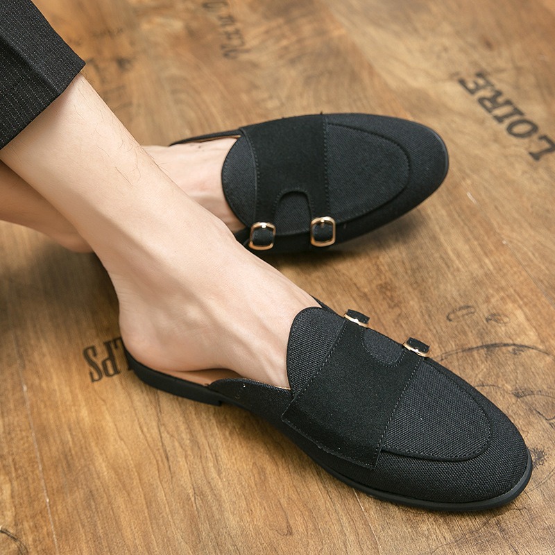 캔버스 뮬 하프 슈즈 남성용 영국 정장 오피스 로퍼 명 - Monk Strap Shoe 리뷰 및 가격