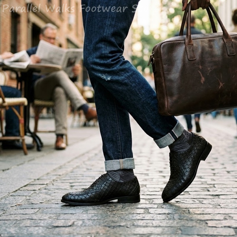 사르토리얼 남성 옥스퍼드 슈즈, 물고기 비늘 무늬 엠보 - Men'S Shoes Brogues 리뷰 및 가격