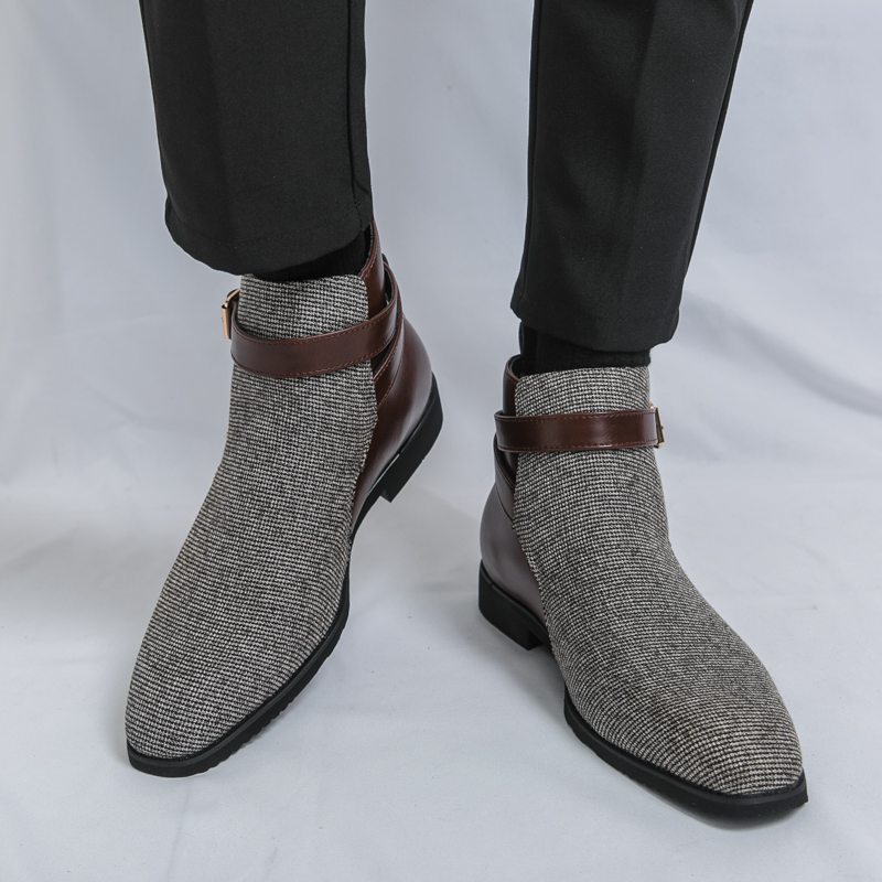 클래식 앵클 부츠 남성용 고품질 브로그 정장화 남성용  - Men'S Shoes Brogues 리뷰 및 가격